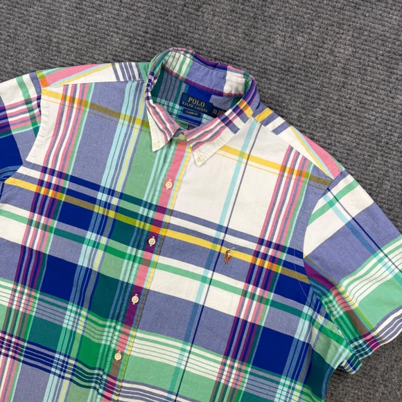 Polo Ralph Lauren Other - Polo Ralph Lauren Mens XXL Classic Fit Plaid Short Sleeve Button Down Shirt